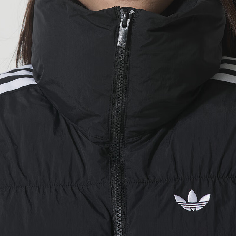 阿迪达斯 (adidas)女装新款三叶草立领短款保暖舒适时尚潮流面包服棉服外套JX2970 ZP高清大图