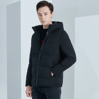 雅鹿冬季男士羽绒服短款冬季修身加厚连帽2019新款中青年保暖外套商务