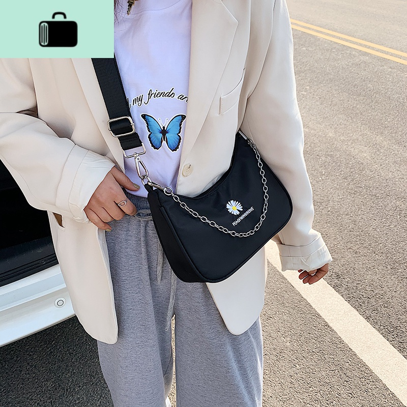 宽肩带包包女包2020流行新款潮百搭斜挎包女减龄单肩包小众腋下包NEW LAKE女斜挎包