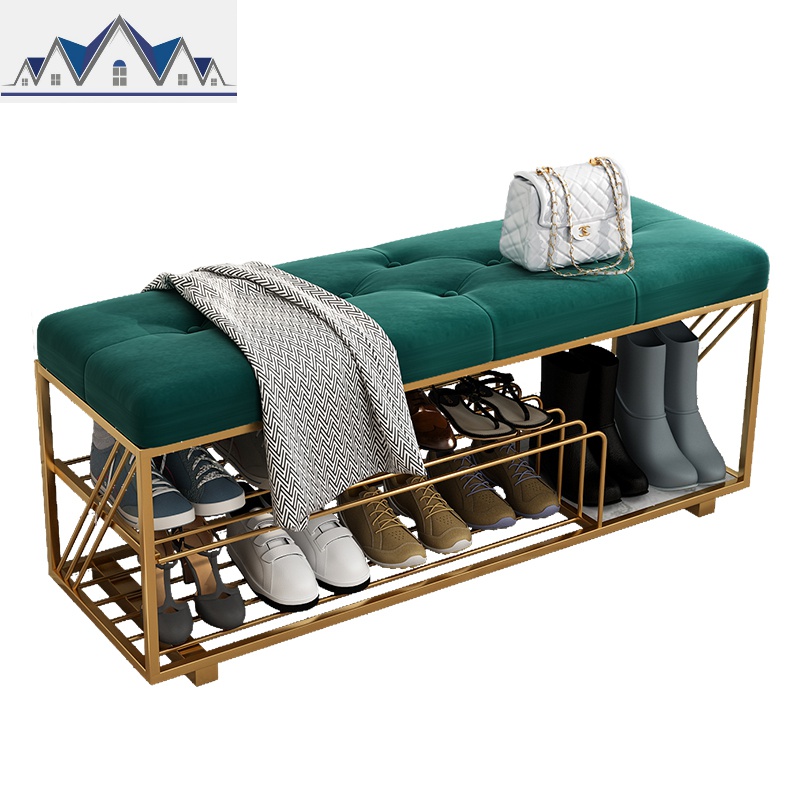 北欧换鞋凳家用口玄关鞋柜收纳衣帽架床尾沙发长条凳创意穿鞋凳 三维工匠收纳凳高清大图