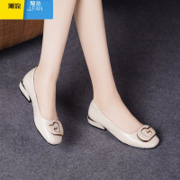 聚范2023新款夏季平底单鞋女软底女鞋春款皮鞋圆头豆豆鞋软皮瓢鞋