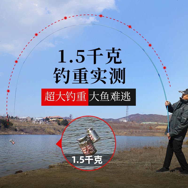 汉鼎鱼竿短节超轻超硬溪流竿37调传统钓鱼竿手竿湖峰特价渔具套装图片