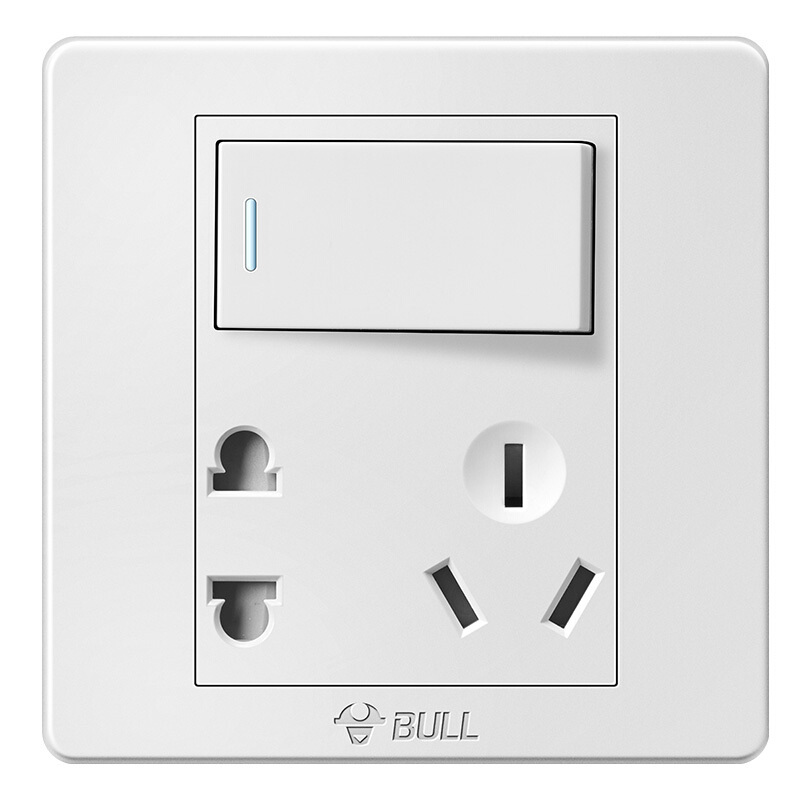 公牛bull开关插座g07系列一开双控五孔带开关插座单开86型面板g07e334
