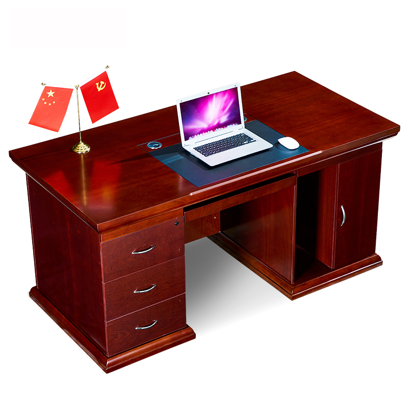 办公桌w1600*d800*h760 酒红色