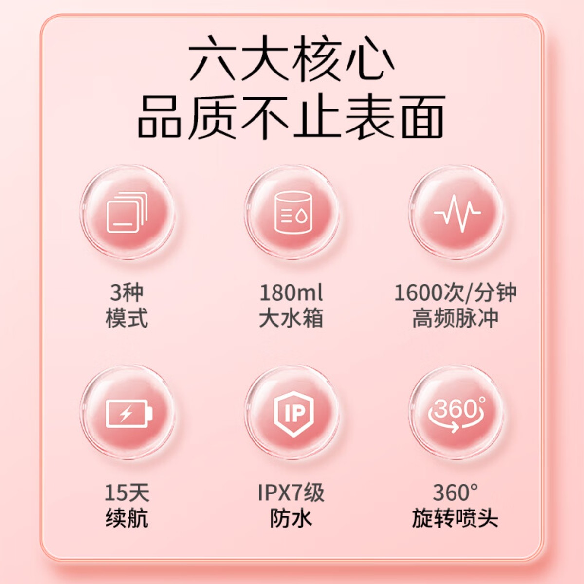 夏普便携冲牙器 家用可伸缩洗牙器 IPX7级防水 男女情侣 DO-WFND8C DO-WFND8C-W 白色 3支喷头高清大图