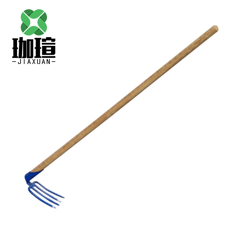 珈瑄 四齿耙 锻打铁耙子翻土种菜钉耙松土水泥耙菜园开垦赶海农用锄耙 带柄 个