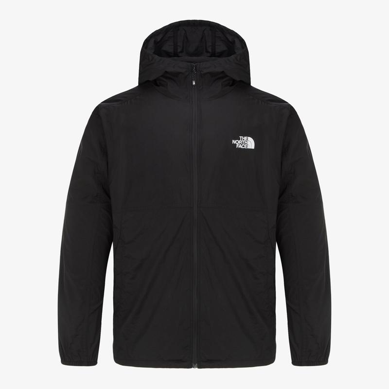 THE NORTH FACE男士轻盈透气运动夹克 户外跑步风衣舒适耐磨 BLACK 090S