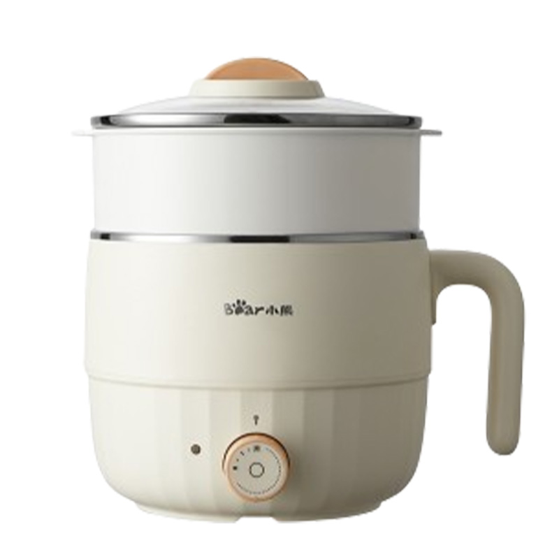 小熊电火锅1.2L多功能锅配蒸笼0涂层DRG-F12H2