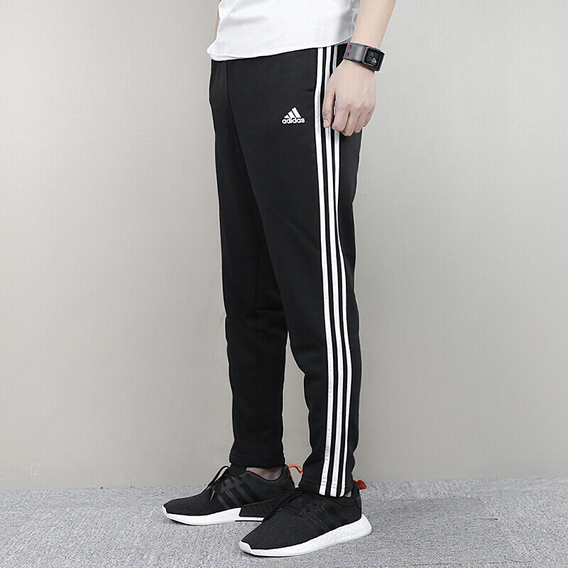 阿迪达斯adidas男子运动裤针织收口小脚卫裤休闲舒适透气运动长裤bk