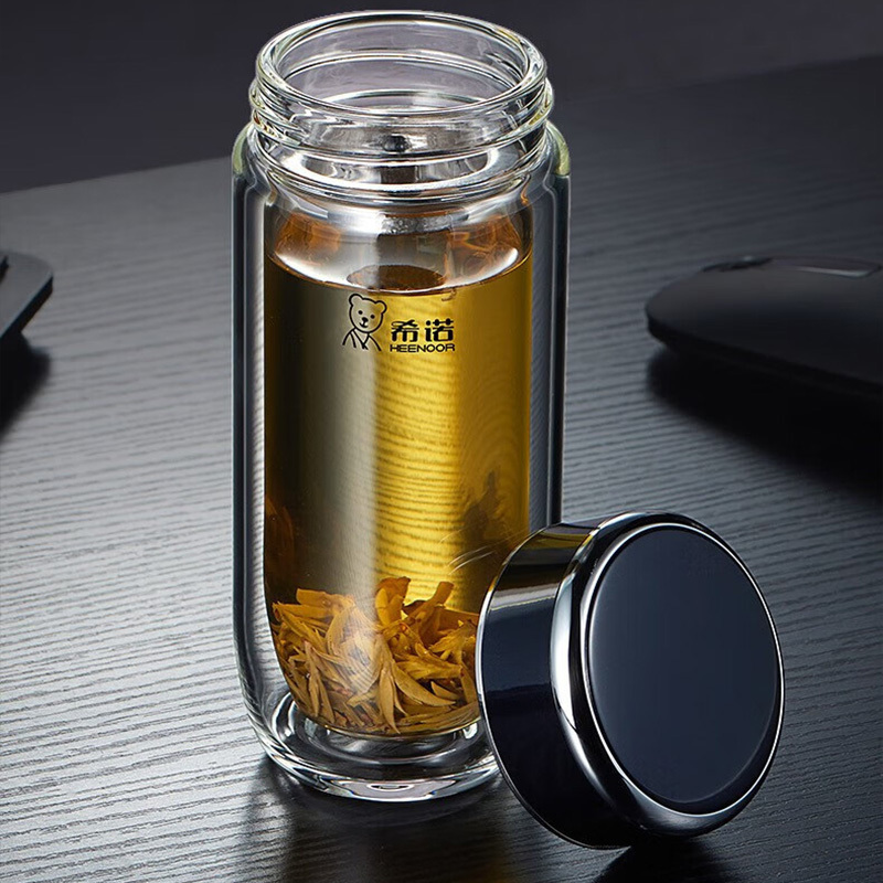 希诺玻璃杯280ml密封防漏户外便携XN-1917(颜色随机)高清大图