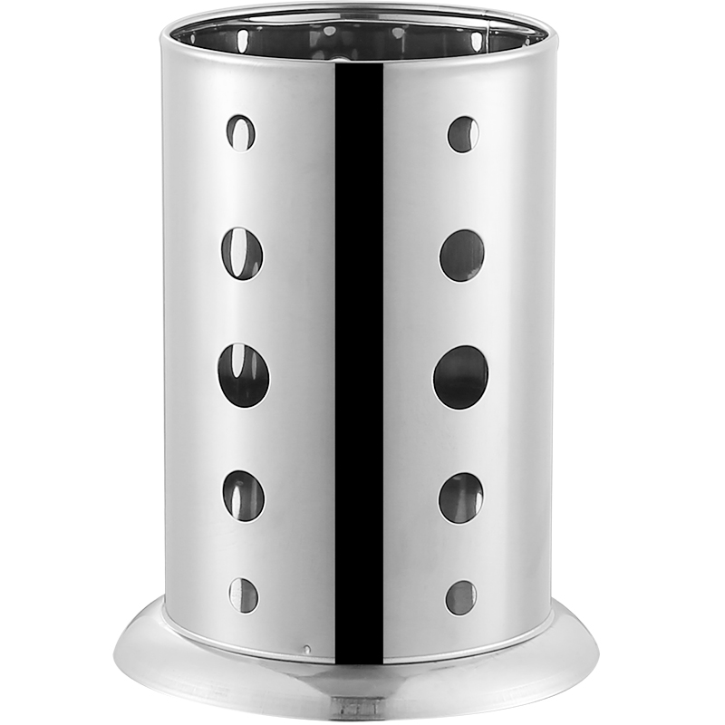 【补贴10%】筷筒不锈钢筷子筒筷子篓沥水筷子笼签子桶串串香竹签筒不绣钢收纳 圆形孔一个装