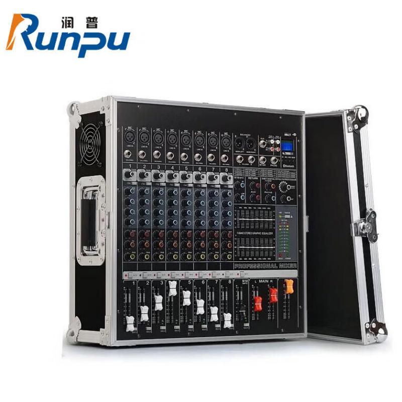 润普Runpu RP-T9-G350 国产化专业调音台功放一体机9路航空箱式大功率350W带MP3内置效果器 QY高清大图