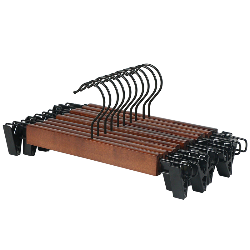 实木裤架柜内裤夹ciaa家用无痕裤挂女裙子多功能带夹子裤子衣架服装店