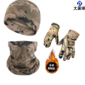 大唐御户训迷彩防寒面罩头套三件套登山野营战术手套防护加绒帽子围脖 水墨冬防寒三件套 均码
