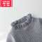 可莉允冬季宝宝加绒毛衣保暖套头上衣女童加厚针织衫婴儿打底衫洋气内搭