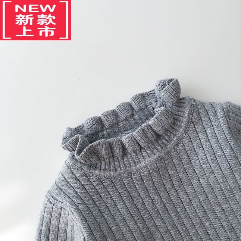 可莉允冬季宝宝加绒毛衣保暖套头上衣女童加厚针织衫婴儿打底衫洋气内搭图片
