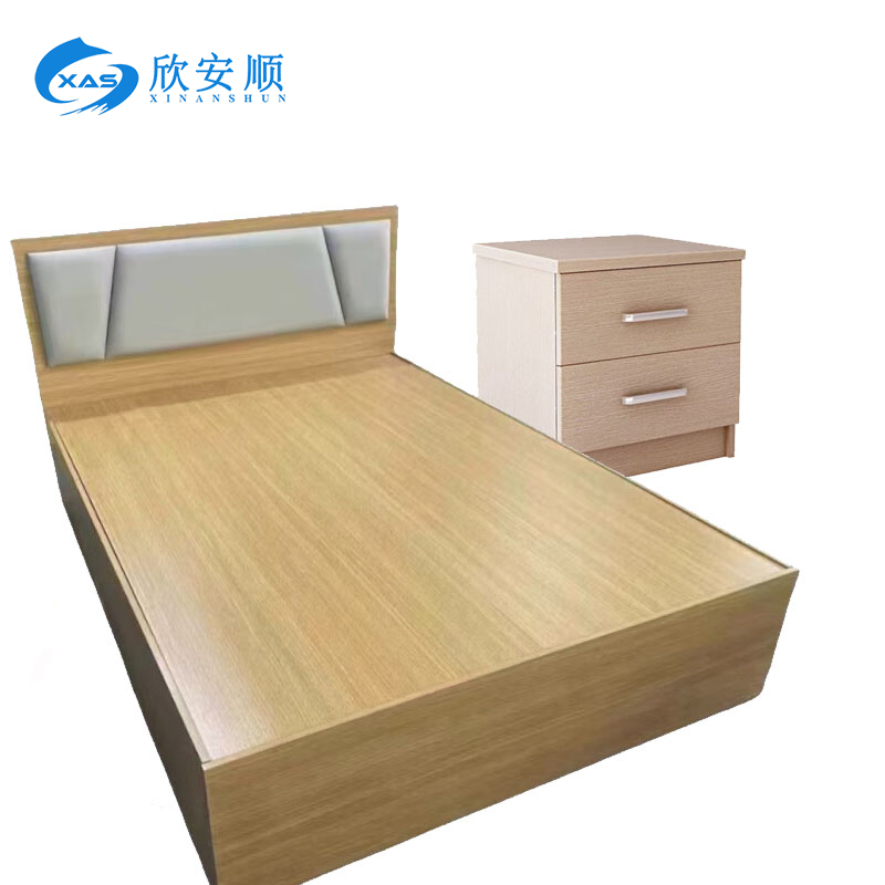 欣安顺 1.2M床 1200*2000*1000mm(含床垫+床头柜)套高清大图