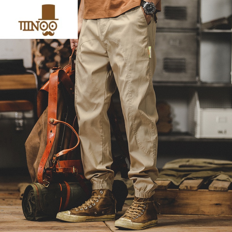 YANXU美式薄款工装裤子男夏季2023年新款宽松直筒男士休闲裤哈伦束脚裤高清大图