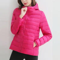 雅鹿羽绒服女2019新款正品轻薄短款白鸭绒冬季时尚连帽保暖外套潮