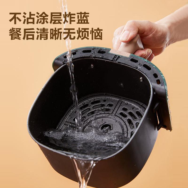 美的(Midea) 空气炸锅MF-KZ30E201 不粘涂层 热风循环 家用多功能薯条机电炸锅 3L大容量 蓝色