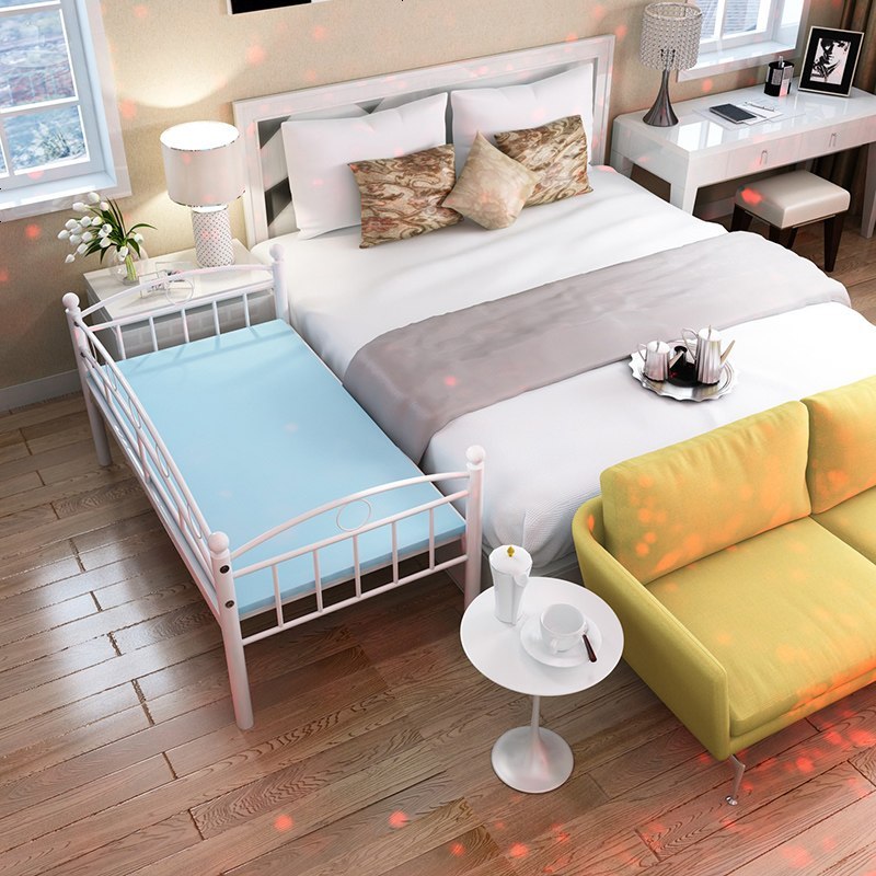 三面床幼儿床男孩女孩单人床铁艺公主床环保无油漆带护栏