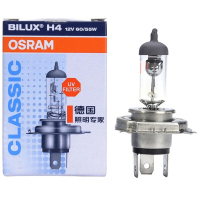 欧司朗OSRAM汽车大灯灯泡H4近光灯远光雾灯灯泡卤素灯泡原车替换型高亮前大灯12V60/55W单支装