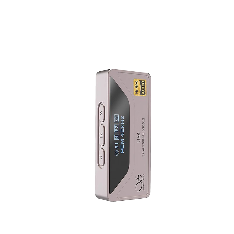 山灵UA4便携解码耳放4.4平衡通用hifi级手机小尾巴解码器钛色高清大图