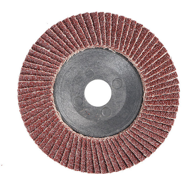 百叶片打磨片100角磨机百叶轮千叶片平面砂布轮木工抛光片5片 尼龙盖