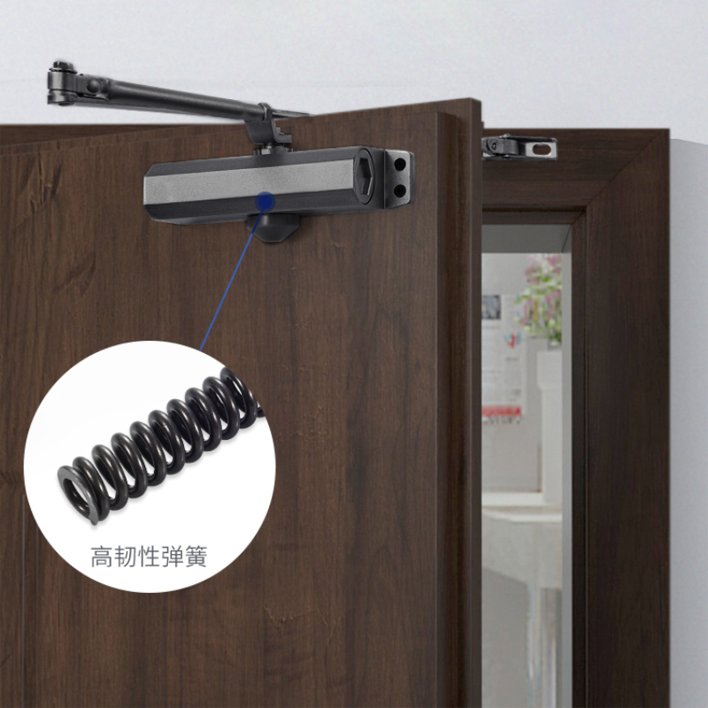 易企采 闭门器中号液压缓冲家用消音自动关门闭门装置消防防火闭合器高清大图