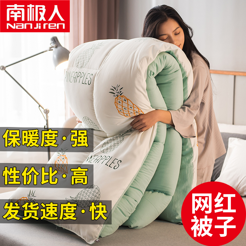 冬天被子冬被芯双人加厚保暖学生宿舍单人秋冬季太空丝棉被春夏款薄春夏秋冬季高清大图