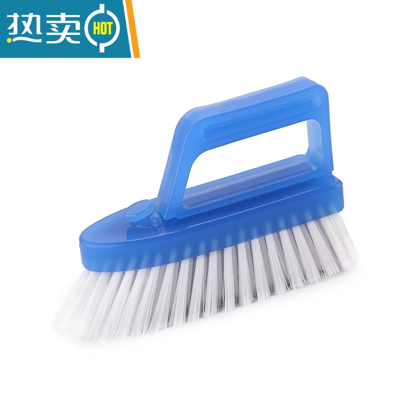 敬平地刷厕所卫生间多功能去污清洁刷子浴室瓷砖墙面浴缸无死角地板刷 蓝色-二合一组合两用刷高清大图