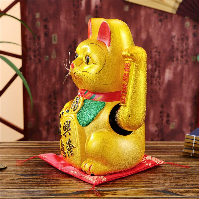 生意兴隆猫店铺开业家居摆件进宝电动摇手小号陶瓷猫礼品 三维工匠 9寸生意兴隆[单用]猫高清大图