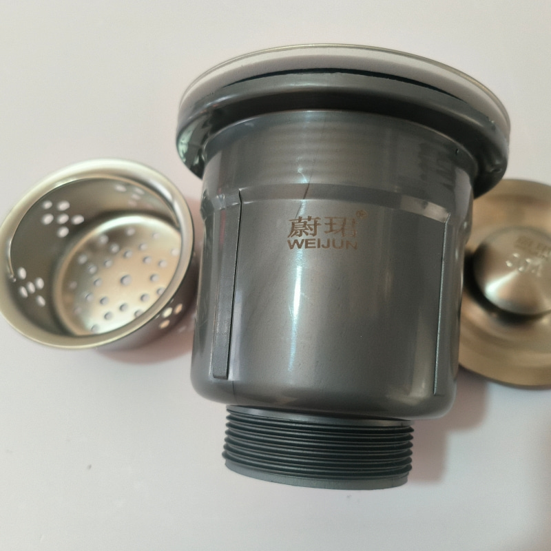 蔚珺套装不锈钢水槽下水器带管110型-1个高清大图