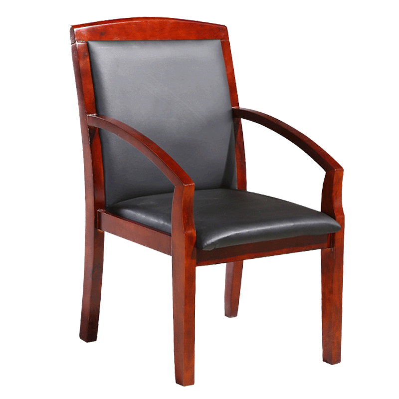 洛港 办公家具会议室接待会客椅子商务职员皮艺会议洽谈椅办公椅