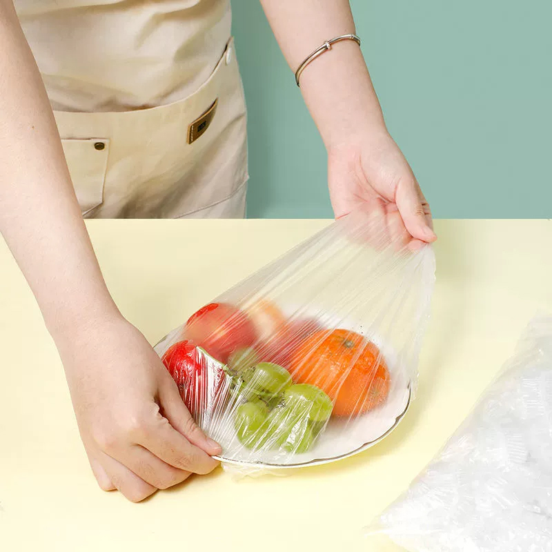 宜洁 保鲜膜套食品冰箱一次性碗套剩菜罩家用加厚透明 120只 1包高清大图