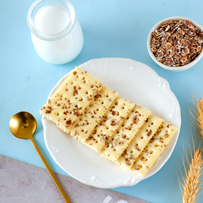 黑麦海盐苏打饼干无添加蔗糖散装咸味梳打办公室零食高清大图