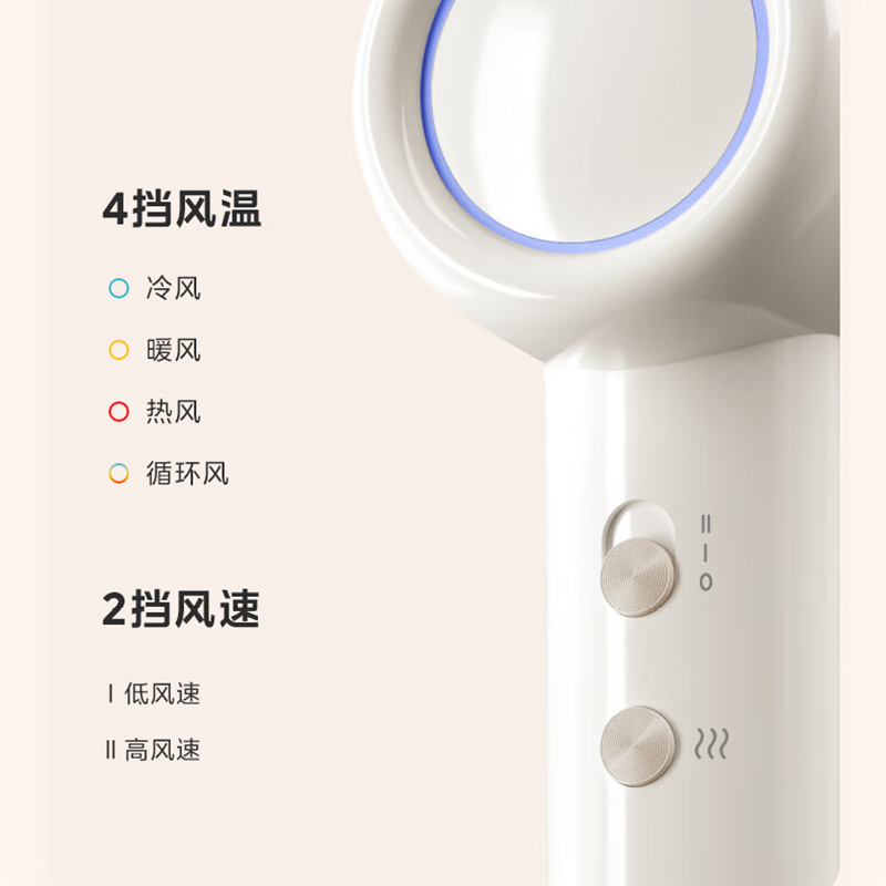 美的高速电吹风FG201暖阳白高清大图