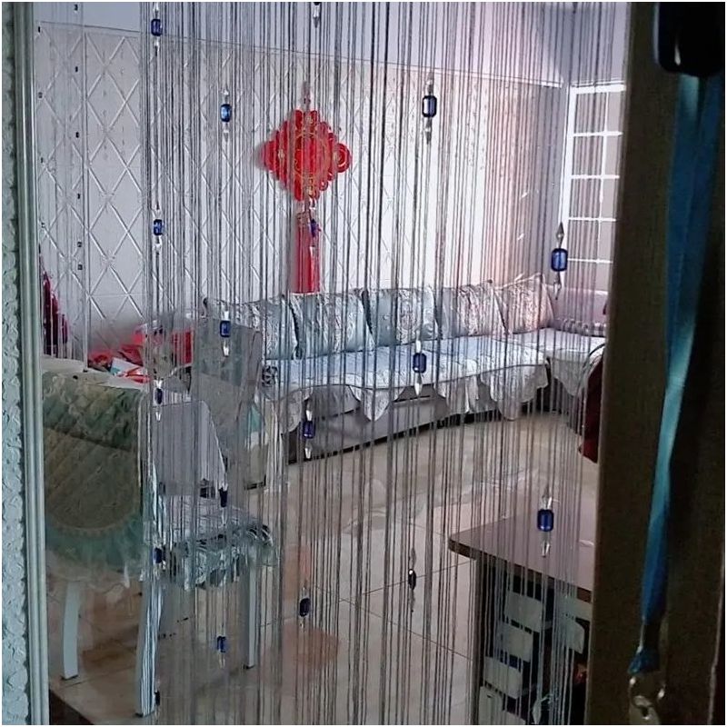 奢华加粗线帘水晶珠帘子窗帘客厅隔断挂帘阳台装饰免打孔玄关