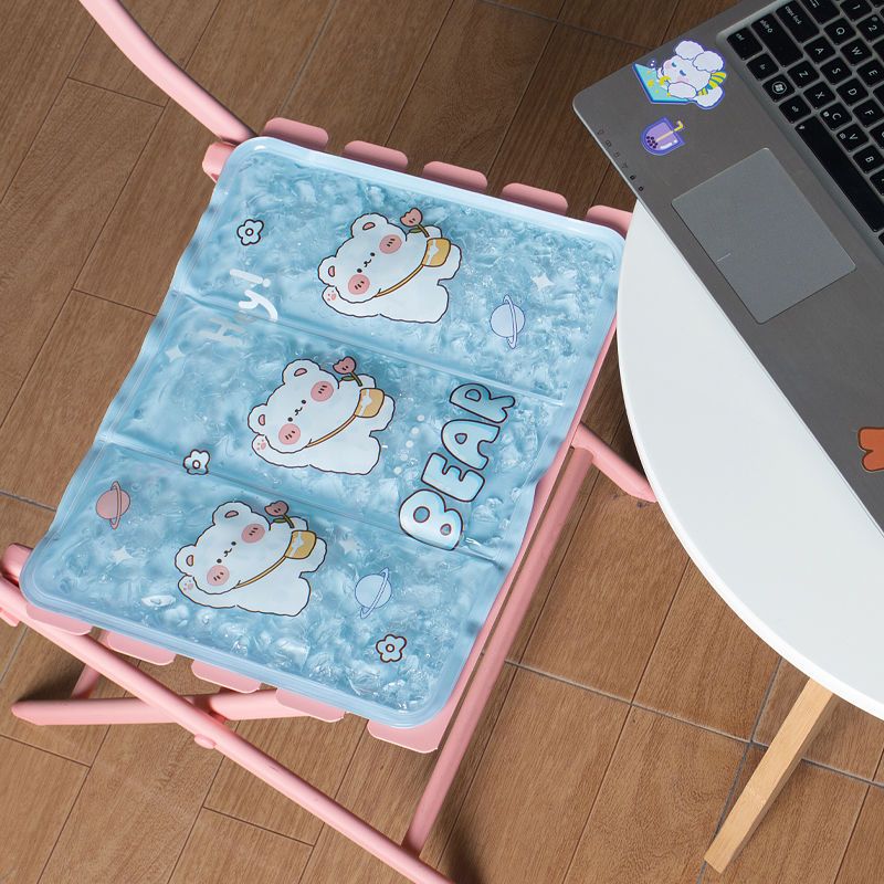 冰坐垫[杏色榴莲]35*35CM 透明免注水冰垫坐垫夏季椅子冰凉垫教室冰坐垫学生夏天屁股冰凉