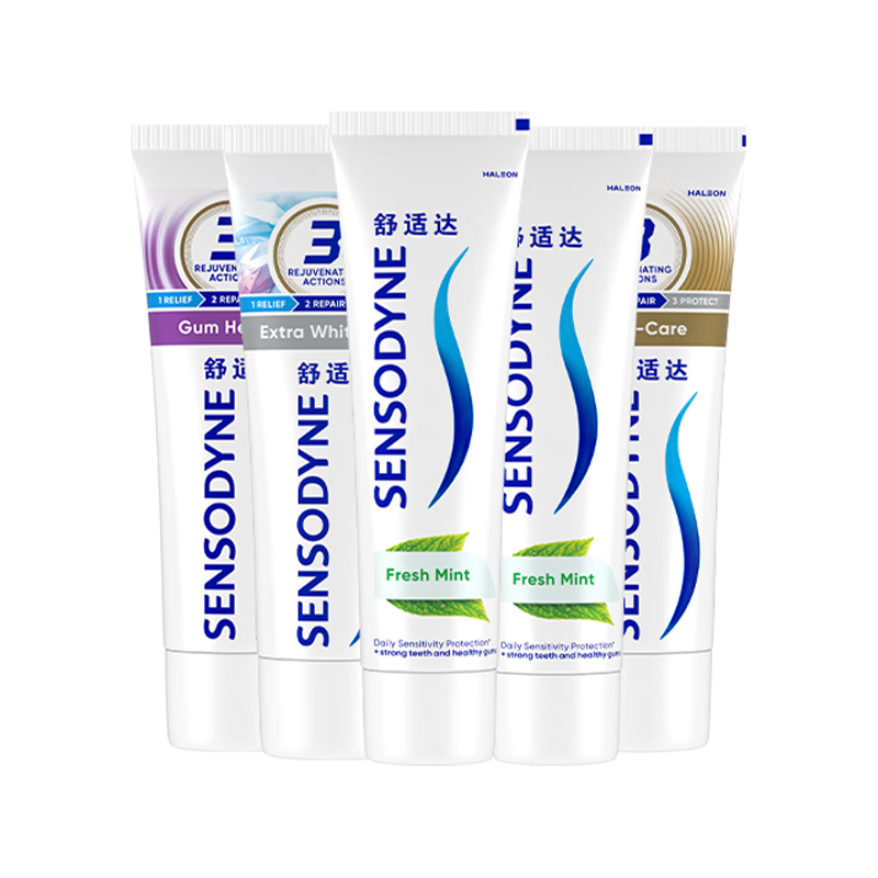 舒适达多重抗敏感牙膏全家福多效牙龈护理家庭装540g美白护龈防蛀