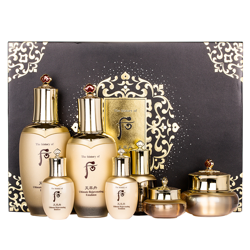 抗皱滋养whoo后护肤系列天率丹套装礼盒水乳霜7件套补水保湿紧致抗老