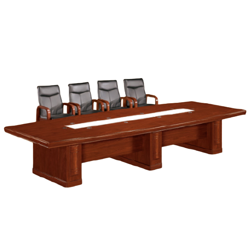 大央会议桌H-32C30 3000W*1200D*760H办公家具会议桌长方形大型长桌简约现代会议室洽谈桌高清大图