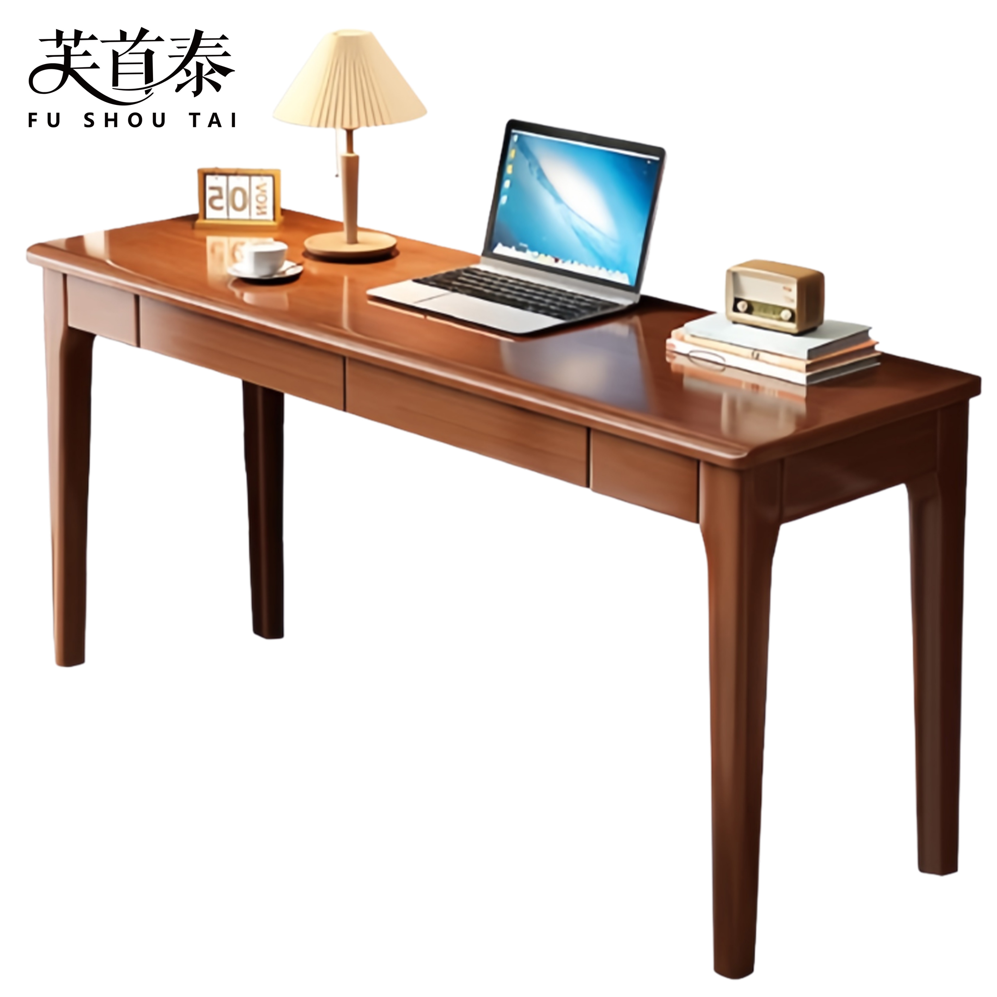 芙首泰书桌双抽1200*400*750mm张高清大图
