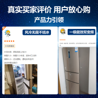 统帅(leader)海尔出品218升炫金变频一级能效三门家用电冰箱 风冷无霜 小冰箱BCD-218WLDPPU1