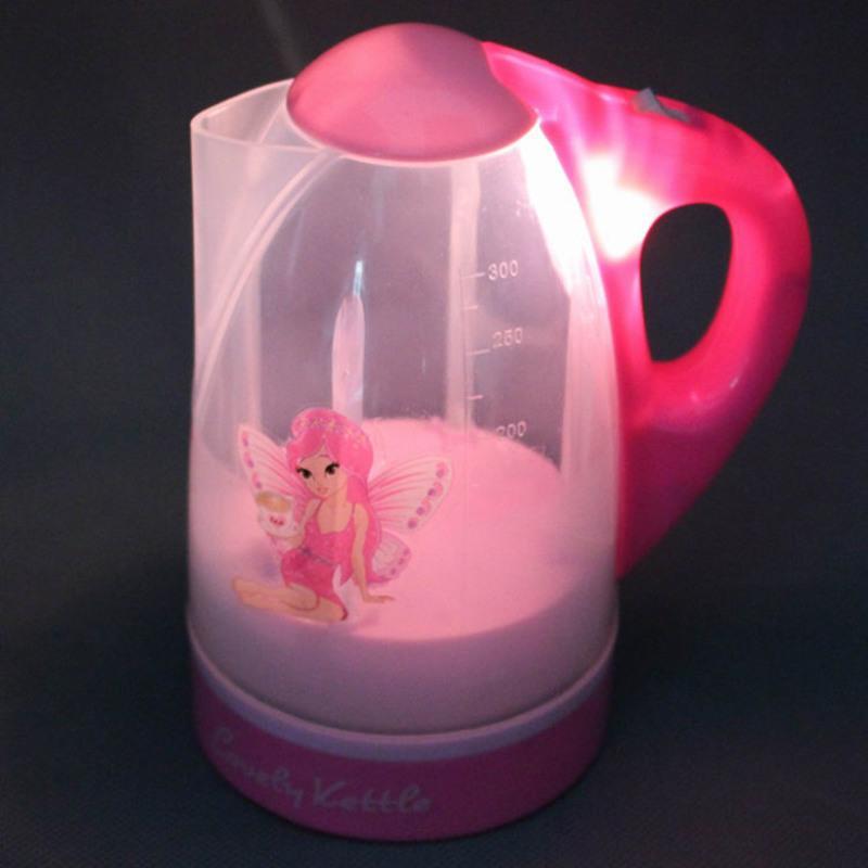 儿童过家家迷你小家电电动玩具带灯光电水壶男孩女孩子玩具粉红3693