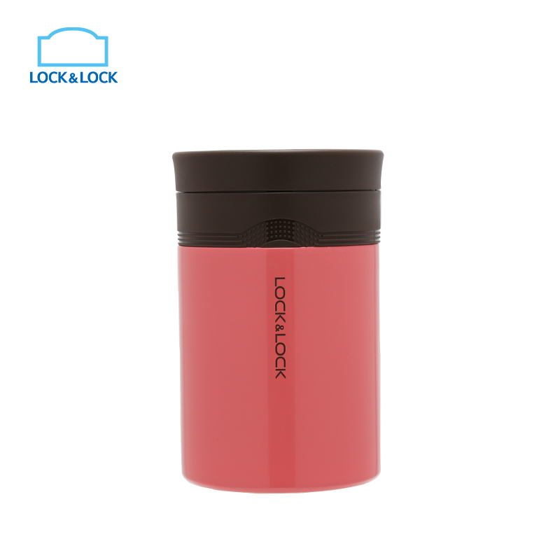 乐扣乐扣(lock&lock)海浪焖烧罐304不锈钢保温壶 LHC8024DPK(500ml)深粉色