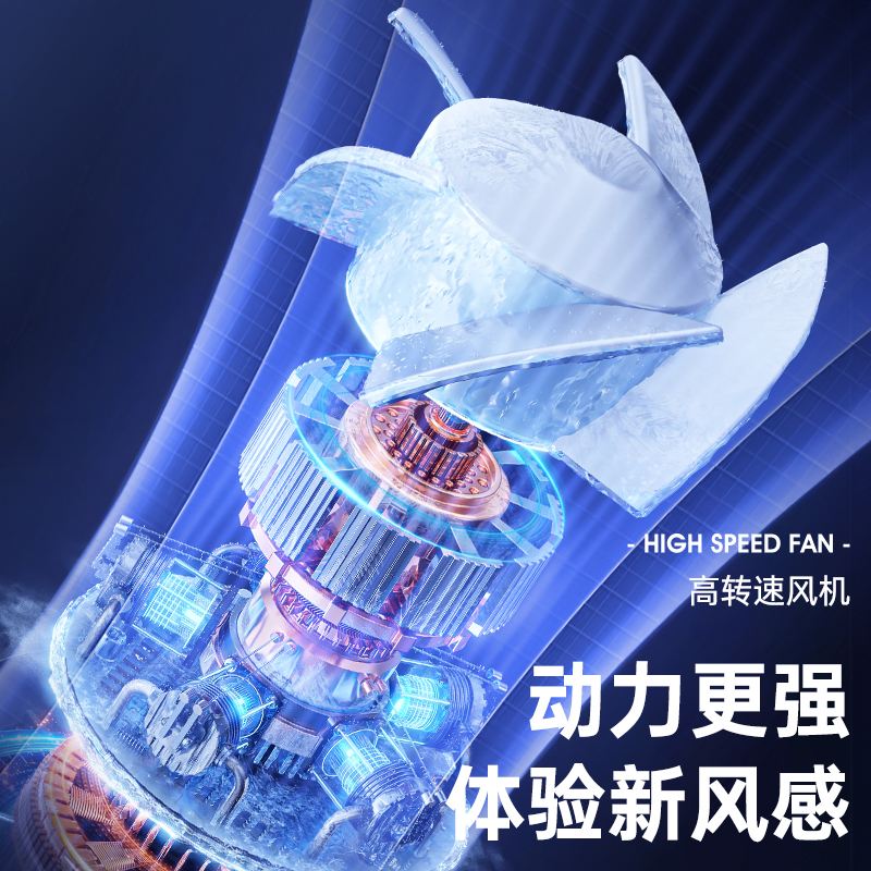 六竖 高速手持数显风扇FS-20 颜色随机高清大图