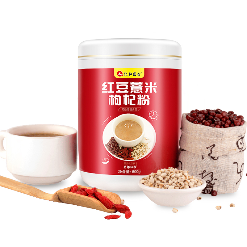 仁和匠心红豆薏米粉薏仁粉五谷杂粮营养代餐粥即食早餐枸杞粥代餐粉500g