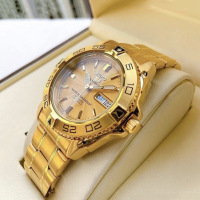 精工 SEIKO 5号手表 金色防水夜光自动机械表男 时尚大气 商务休闲 运动防水男士腕表