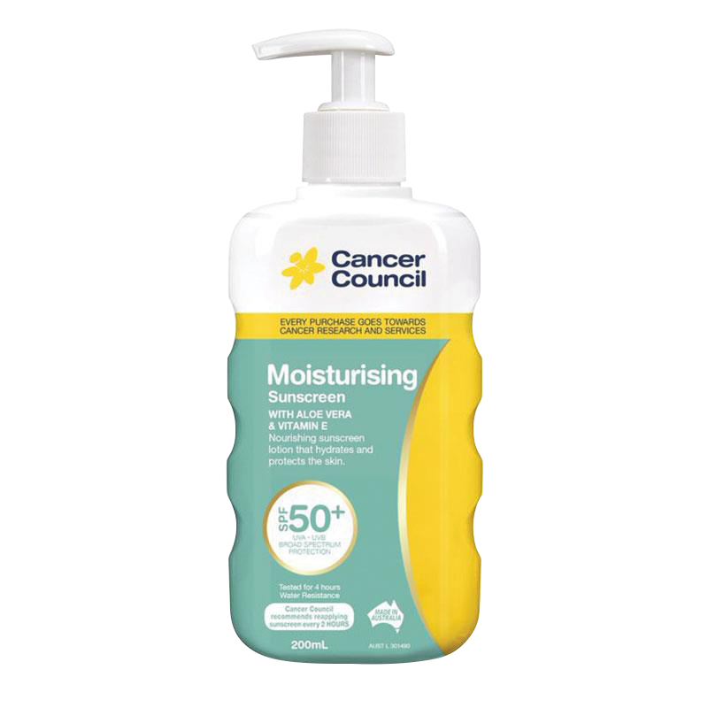 Cancer Council 保湿防晒霜 SPF50+ 200mL